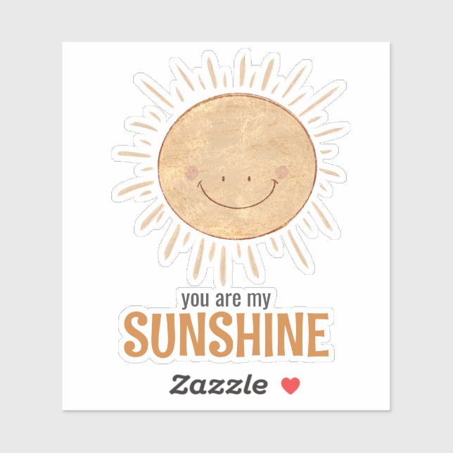 Whimsical You are my Sunshine Sun Vinyl (Sheet)