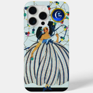WHIMSICAL YOUNG GIRL Beauty Fashion Blue Monogram iPhone 15 Pro Max Case