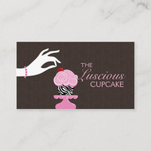 Whimsical Zebra Cupcake Bakery Business Cards