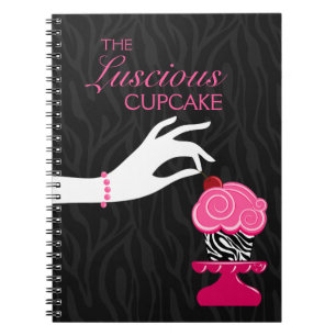 Whimsical Zebra Cupcake Bakery Notebook