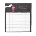 Whimsical Zebra Cupcake Bakery Receipts