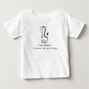 Whimsical Zebra - Watercolor Print Baby T-Shirt