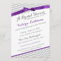 Whimsical Zigzag Purple Bridal Shower