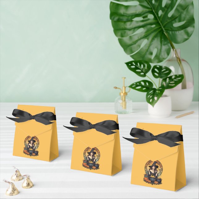 Whimsically Enchanting Witch With Spiders Favor Box (Multiple)