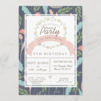 Whimsically Floral Slumber Party Invite