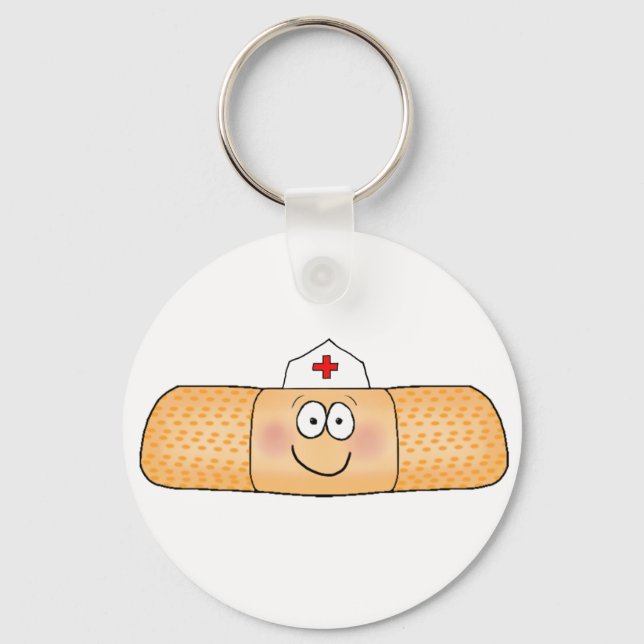 Whimsicla Band Aid Bandage with Nurse Hat Cute Keychain (Front)