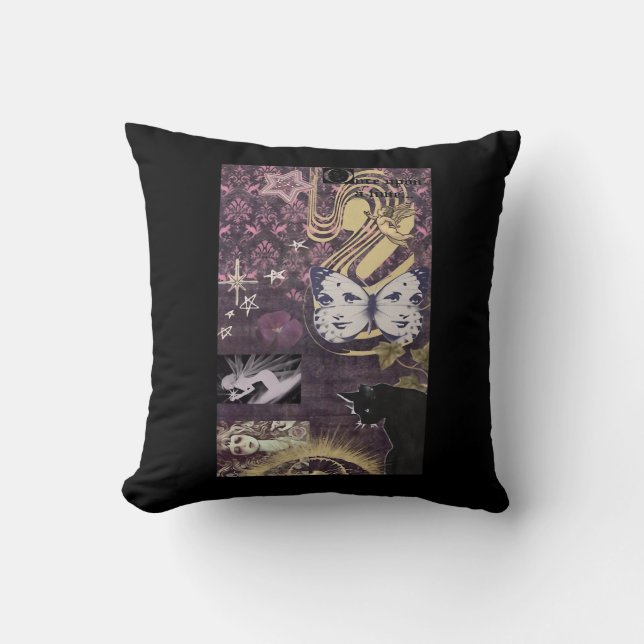 Whimsigoth Aesthetic Oversized Throw Pillow (Front)