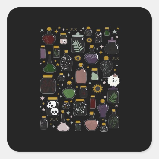 Whimsigoth Apothecary Classic Square Sticker (Front)