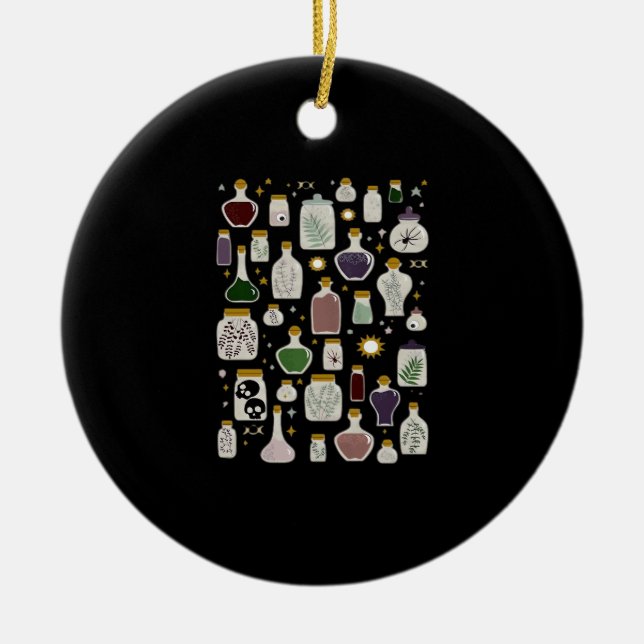 Whimsigoth Apothecary For Lights Ceramic Ornament (Front)