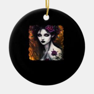 Whimsigoth – Autumn Nights & Vintage Design Ceramic Ornament