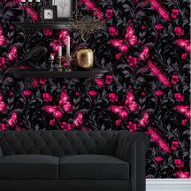 Whimsigoth Bright Magenta Butterflies