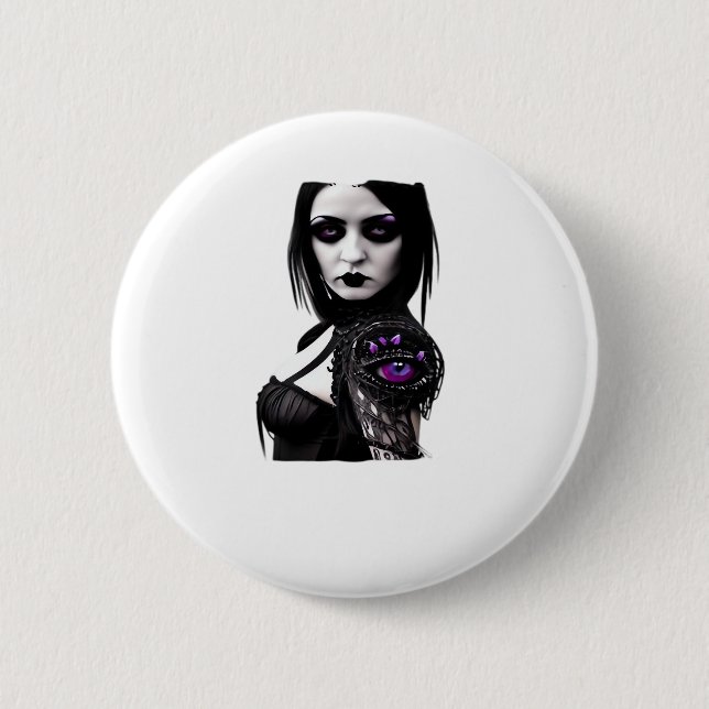 Whimsigoth Classic Design For Halloween 2 Inch Round Button (Front)