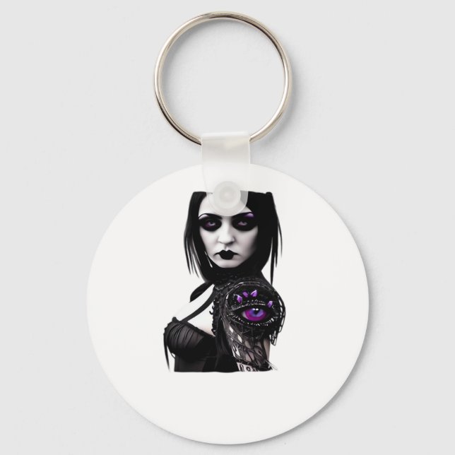 Whimsigoth Classic Design For Halloween Keychain (Front)