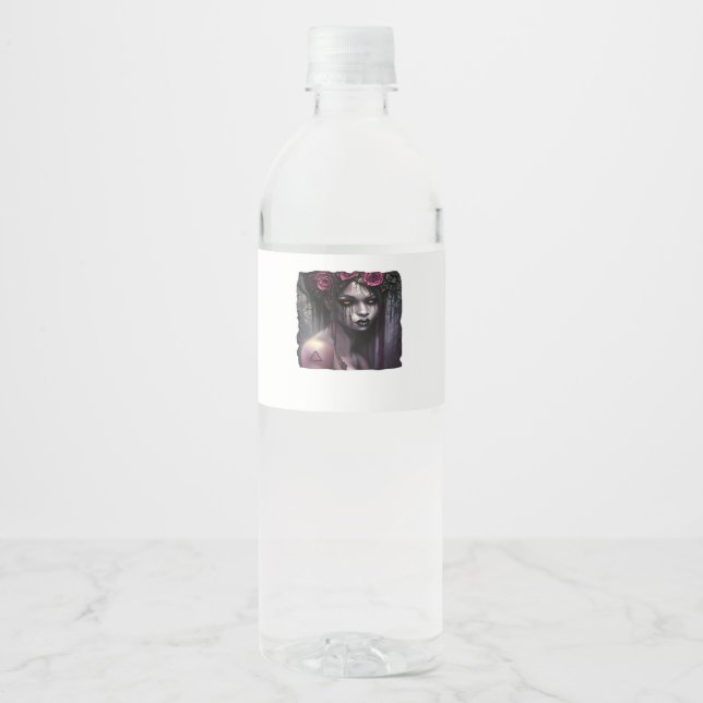 Whimsigoth Classic Funny Water Bottle Label (Front)