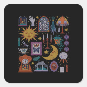 Whimsigoth Classic – Gothic Romance Autumn Aesthet Square Sticker