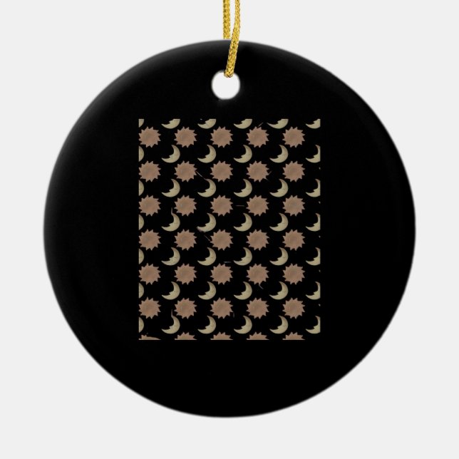 Whimsigoth Clouds Graphic Ceramic Ornament (Front)