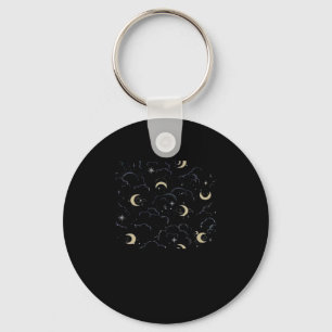 Whimsigoth Clouds Sun Moon Witchy Keychain
