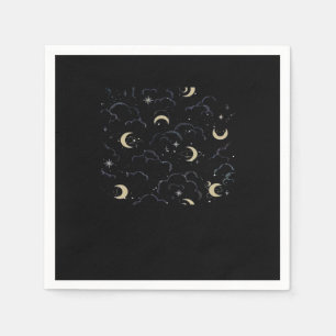 Whimsigoth Clouds Sun Moon Witchy Napkin