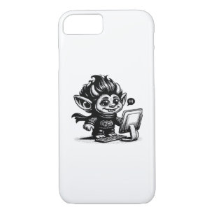 Whimsigoth Cyborg Internet Troll Vintage Art Desig Case-Mate iPhone Case
