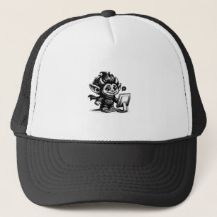 Whimsigoth Cyborg Internet Troll Vintage Art Desig Trucker Hat