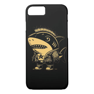 Whimsigoth Cyborg Shark Vintage Art Design Case-Mate iPhone Case