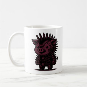 Whimsigoth Cyborg Sloth Vintage Art Design Classic Coffee Mug