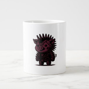 Whimsigoth Cyborg Sloth Vintage Art Design Classic Large Coffee Mug