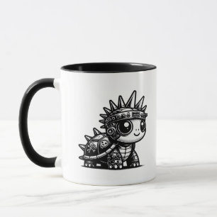 Whimsigoth Cyborg Turtle Vintage Art Design Classi Mug