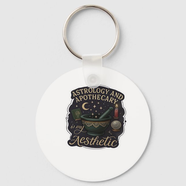 Whimsigoth Fantasy – Mystical Forests, Moons & Mag Keychain (Front)