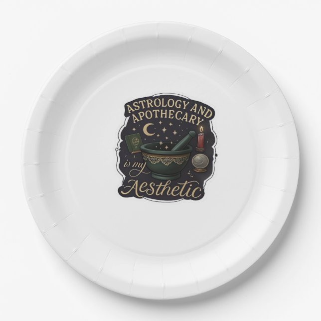 Whimsigoth Fantasy – Mystical Forests, Moons & Mag Paper Plate (Front)