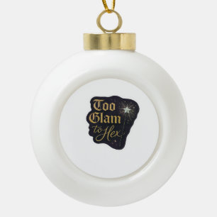 Whimsigoth Fantasy Mystical Forests, Moons & Magic Ceramic Ball Christmas Ornament