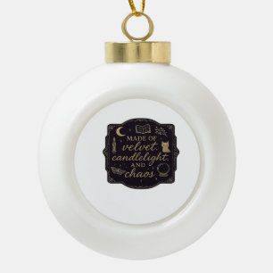 Whimsigoth Fantasy Mystical Forests, Moons & Magic Ceramic Ball Christmas Ornament