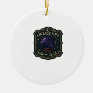 Whimsigoth Fantasy Mystical Forests, Moons & Magic Ceramic Ornament