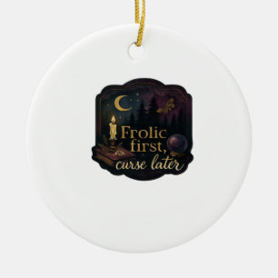 Whimsigoth Fantasy Mystical Forests, Moons & Magic Ceramic Ornament