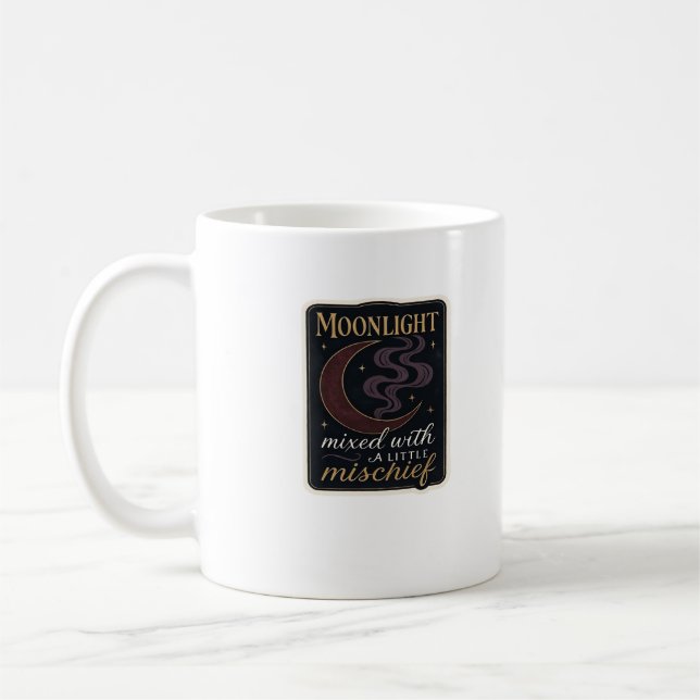 Whimsigoth Fantasy Mystical Forests, Moons & Magic Coffee Mug (Left)