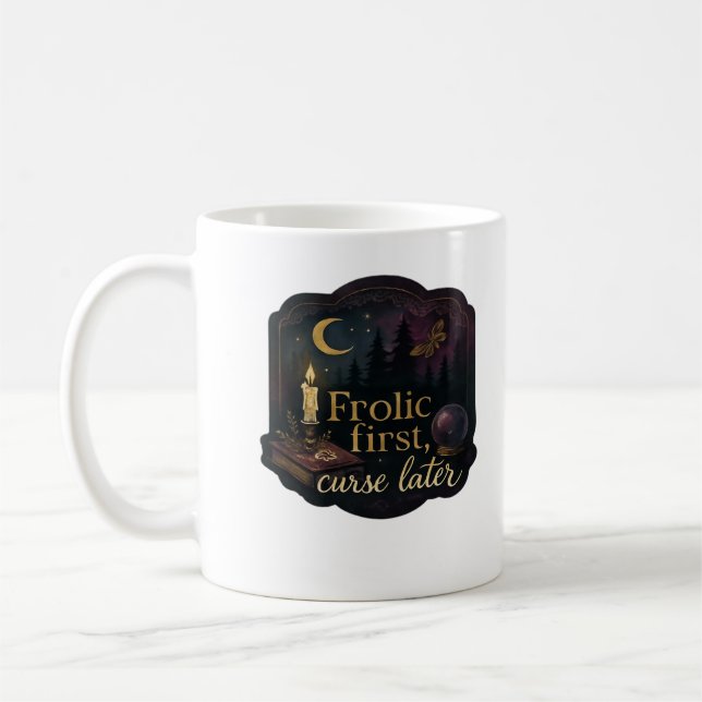 Whimsigoth Fantasy Mystical Forests, Moons & Magic Coffee Mug (Left)