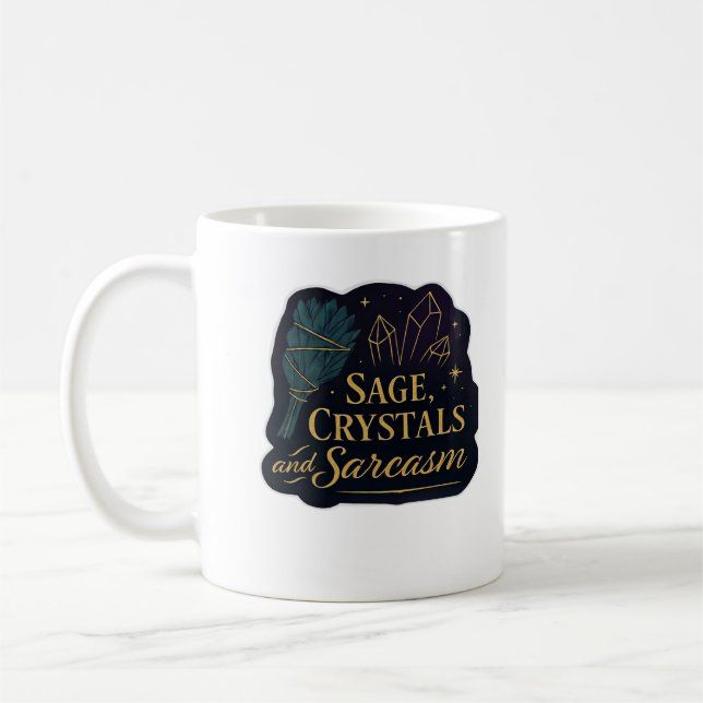 Whimsigoth Fantasy Mystical Forests, Moons & Magic Coffee Mug (Left)