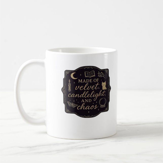 Whimsigoth Fantasy Mystical Forests, Moons & Magic Coffee Mug (Left)