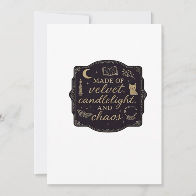 Whimsigoth Fantasy Mystical Forests, Moons & Magic Holiday Card (Front)