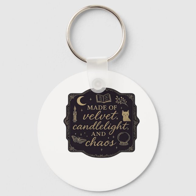 Whimsigoth Fantasy Mystical Forests, Moons & Magic Keychain (Front)