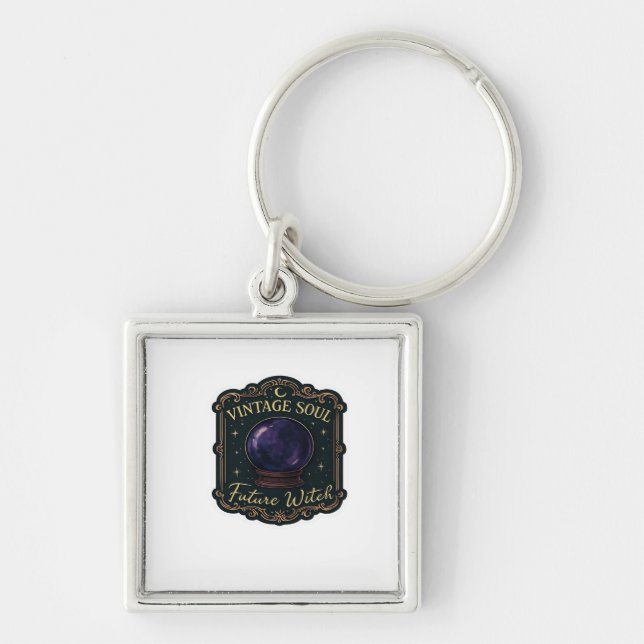 Whimsigoth Fantasy Mystical Forests, Moons & Magic Keychain (Front)