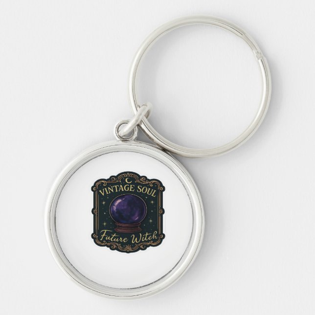 Whimsigoth Fantasy Mystical Forests, Moons & Magic Keychain (Front)