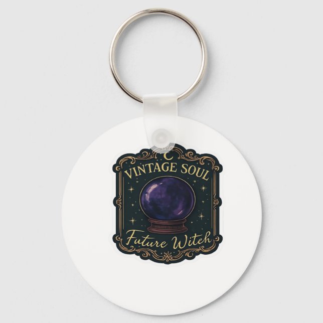 Whimsigoth Fantasy Mystical Forests, Moons & Magic Keychain (Front)
