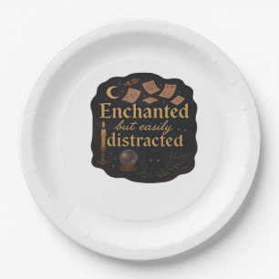Whimsigoth Fantasy Mystical Forests, Moons & Magic Paper Plate