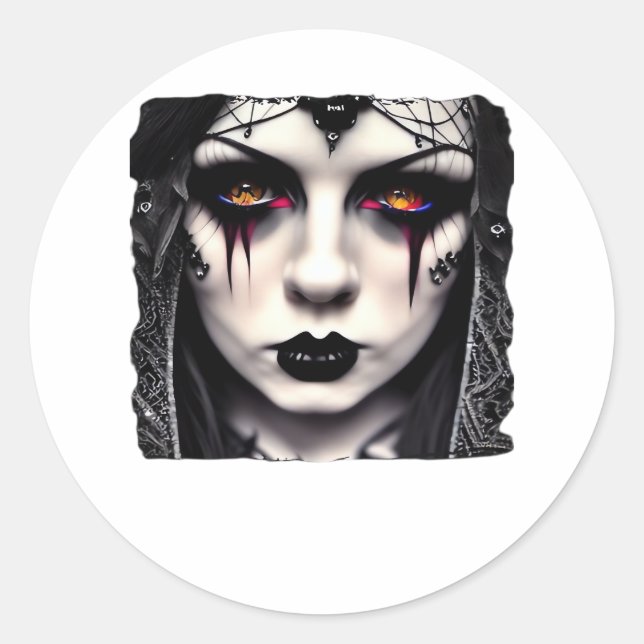 Whimsigoth Funny Classic Classic Round Sticker (Front)