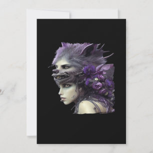 Whimsigoth Funny Design For Halloween Holiday Card