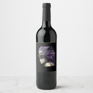 Whimsigoth Funny Design For Halloween Wine Label