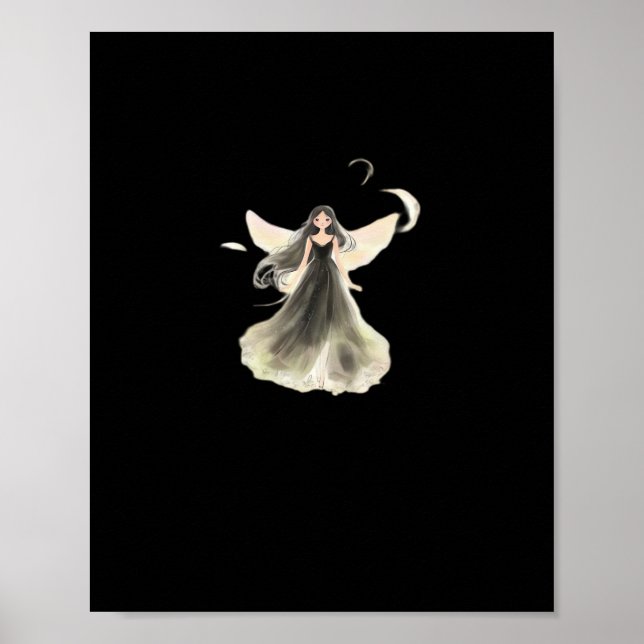 Whimsigoth Girl Dark Fairy Aesthetic With Vibes Cl Poster (Front)