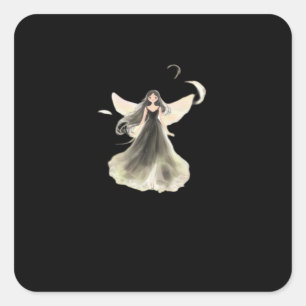 Whimsigoth Girl Dark Fairy Aesthetic With Vibes Cl Square Sticker