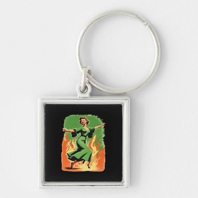 Whimsigoth Goth Wall Art 90s Decor HECKINFAROUT Fu Keychain (Front)